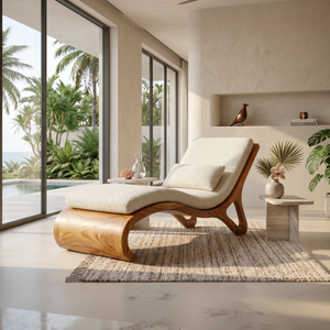 Tropical Luxury Daybed Organic Modern Villa Interior Design