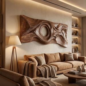 Modern Abstract Relief Wall Sculpture Panel For Entryway