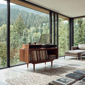 Scandinavian Wooden Record Player Cabinet For Living Room