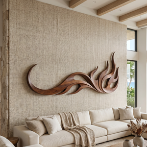 Minimalist Flowing Wall Decor For Wellness Space Interior