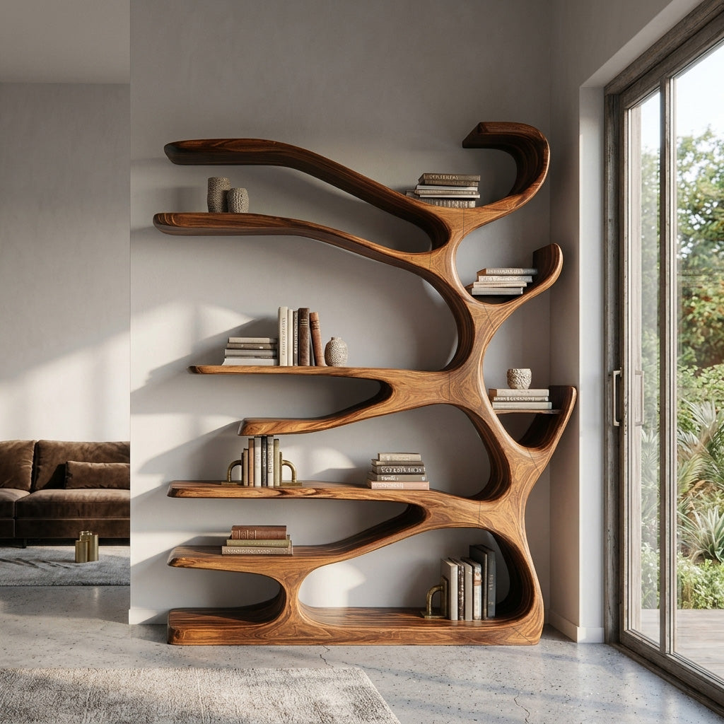 Rustic Wood Bookshelf For Home Furniture