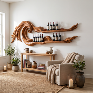 Coastal Wall Wine Rack For Beach House