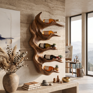 Organic Sculptural Wine Storage Holder For Modern Home