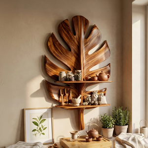 Mid Century Wall Mounted Shelf For Bedroom Decor