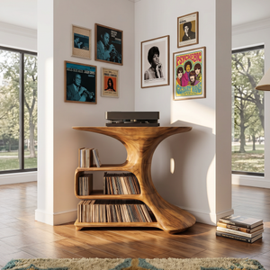 Mid Century Wooden Media Console For Bedroom Furniture