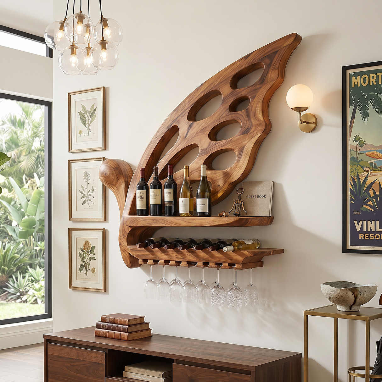 Industrial Wine Holder For Home Bar