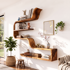 Handcrafted Wooden Entryway Organizer Shelf For Hallway Storage