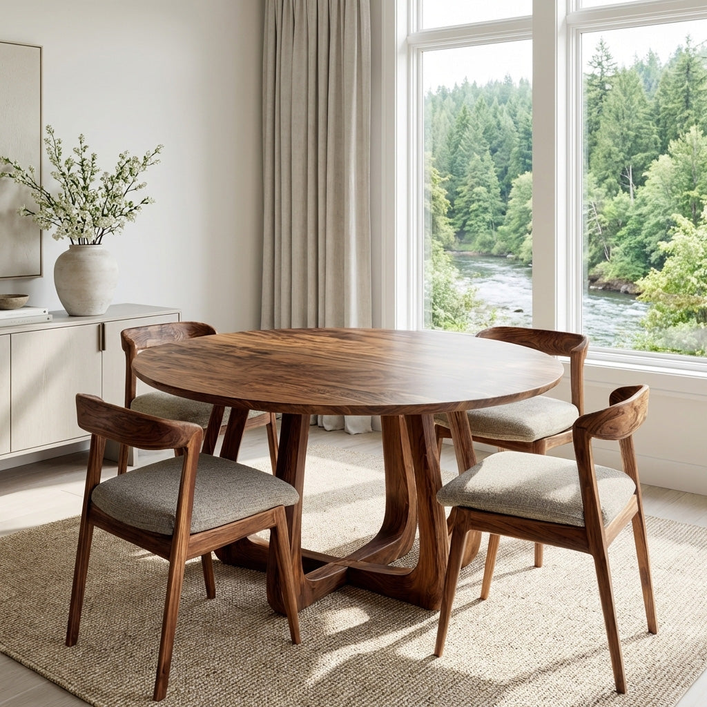 Mid Century Wooden Dining Table For Kitchen Furniture