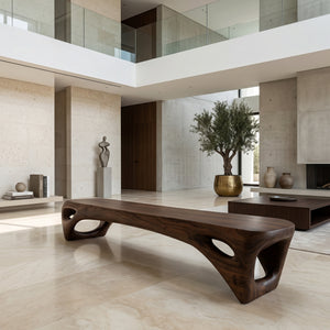 Modern Open Base Bench For Living Room