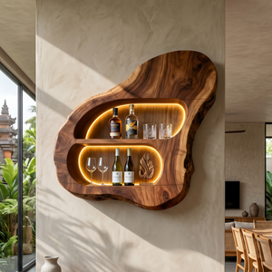 Contemporary Glass Holder Wine Rack Shelf For Dining Room