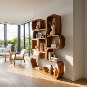Modern Artistic Bookshelf Living Room Corner