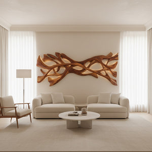 Organic Wood Wall Art For Contemporary Home Accent