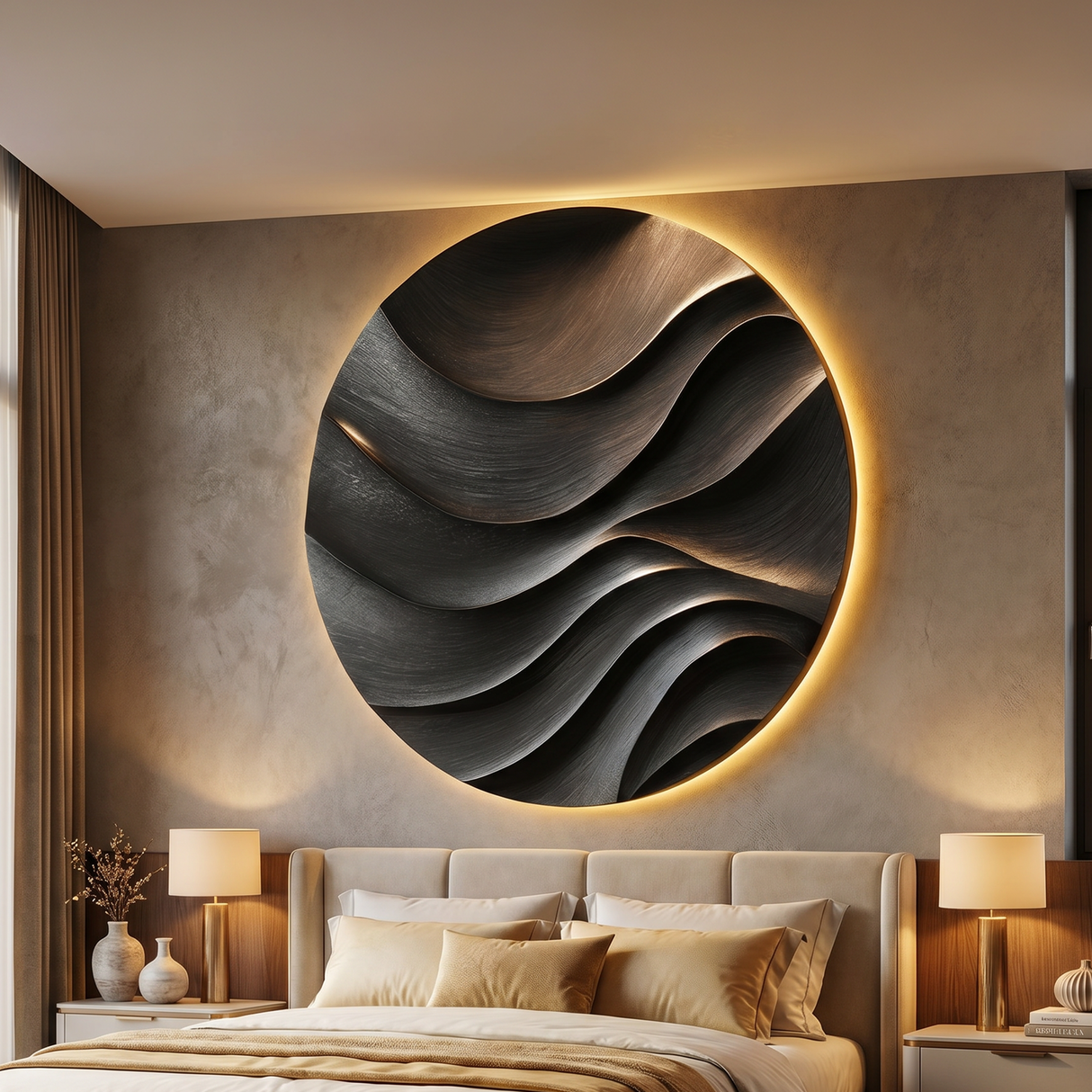 Mid Century Abstract Wall Decor For Resort Interior Space
