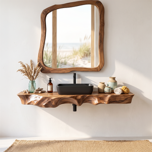 Farmhouse Solid Wood Vanity For Classic Bathroom