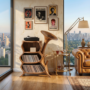 Handcrafted Wooden Media Console For Furniture Decor