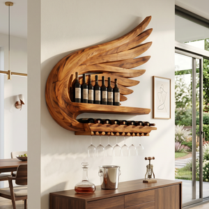 Handcrafted Farmhouse Wine Storage Rack For Home Bar