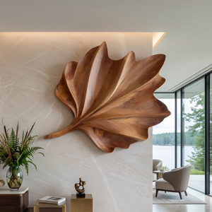 Organic Ginkgo Wall Shelf For Bedroom Interior