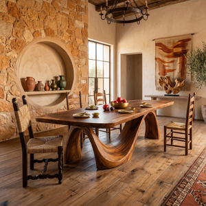 Minimalist Irregular Dining Table For Apartment Dining Area