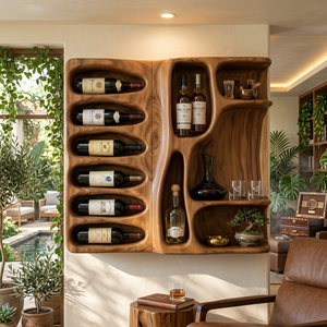 Modern Mountain Silhouette Wine Holder For Living Room