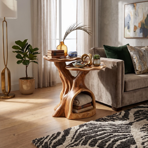 Contemporary Dual Tier Side Table Designer Residence