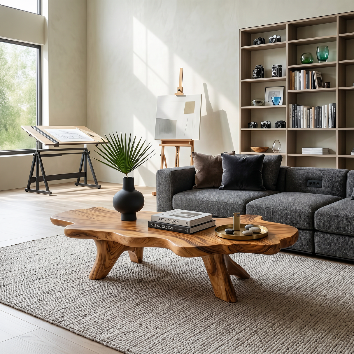 Handcrafted Low Table For Artisan Living Room