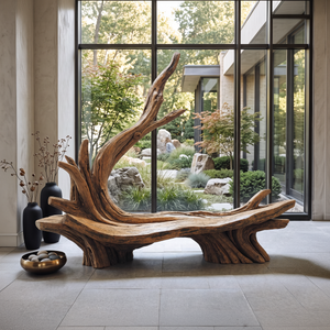 Handcrafted Live Edge Bench For Artistic Patio Designs