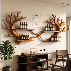 Wabi Sabi Wine Rack Wall Mounted For Home
