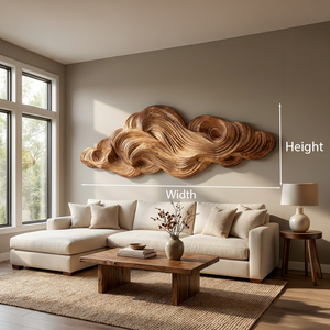 Minimalist Sculpture Cloud Wooden Wall Art For Apartment Living Room