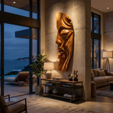 Modern Abstract Face Wood Wall Art For Interior Design