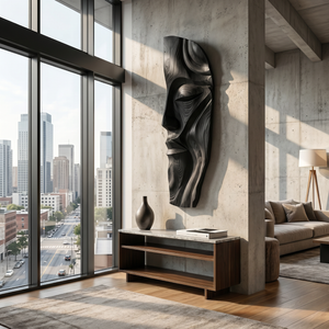 Modern Abstract Face Wood Wall Art For Interior Design