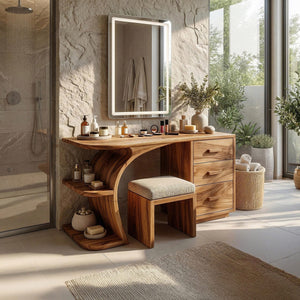 Elegant Makeup Vanity Table Personal Beauty Area Dressing Space