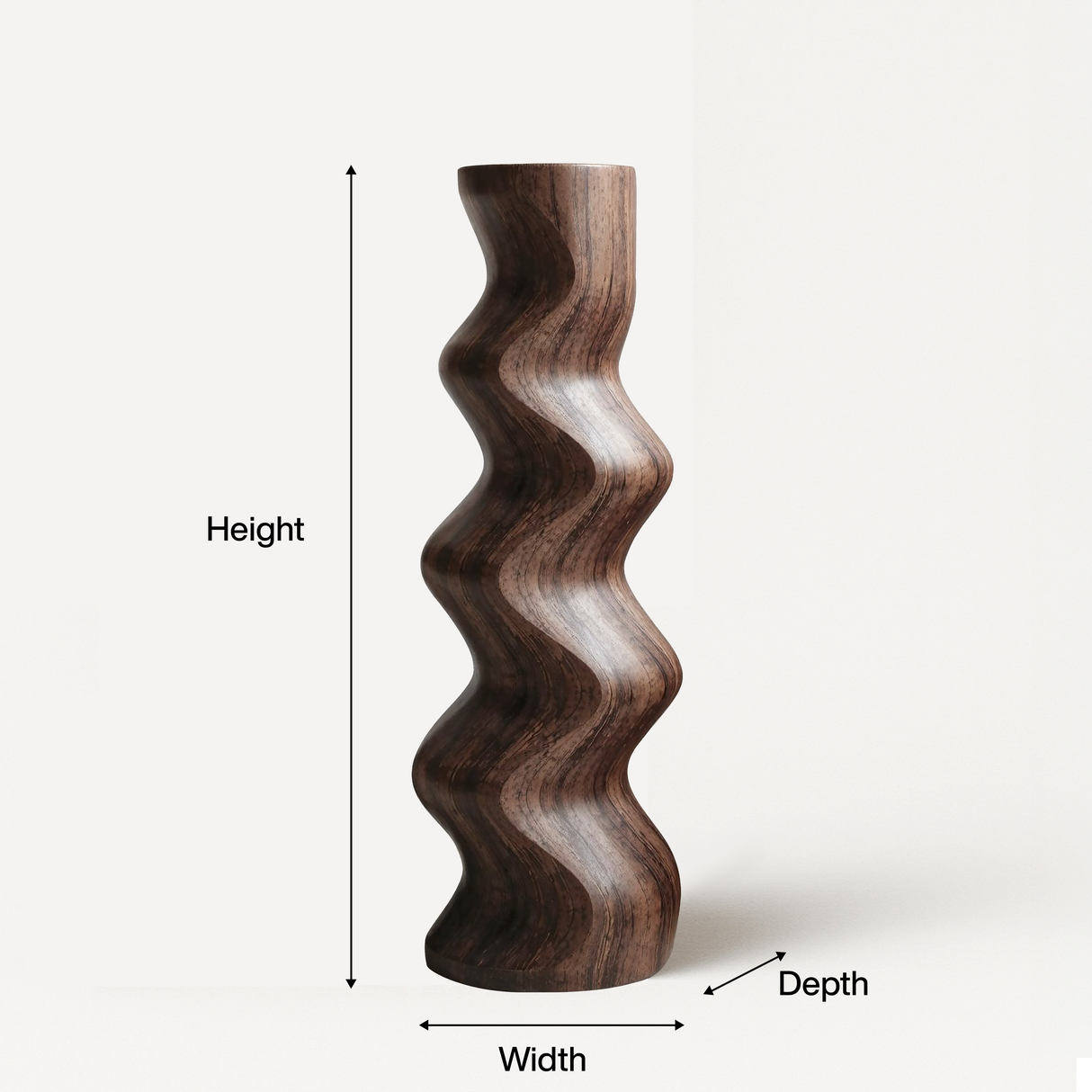 Mid Century Abstract Wood Sculpture For Home Decor