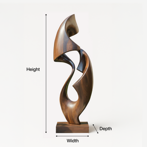 Rustic Abstract Sculpture For Office Decor