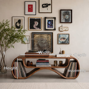 Modern Record Player Cabinet With Sculptural Form For Living Room
