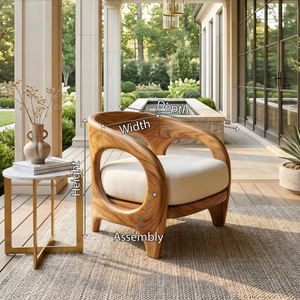 Organic Modern Sculptural Accent Chair Elegant Veranda