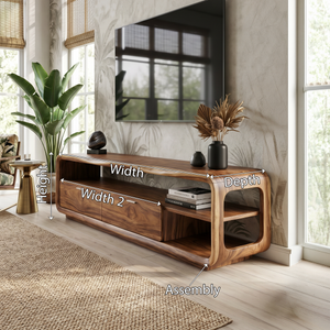 Sculptural Entertainment Console Modern Luxury Living