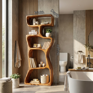 Modern Asymmetrical Bookshelf Reading Nook Display