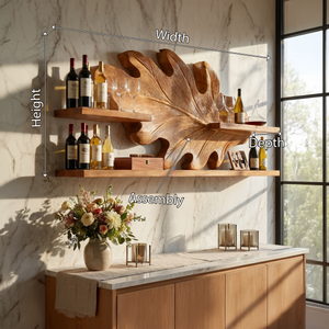 Farmhouse Wall Wine Rack For Hallway Beverage Accent Storage