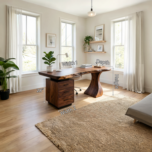 Modern Desk With Drawers For Elevated Work Space