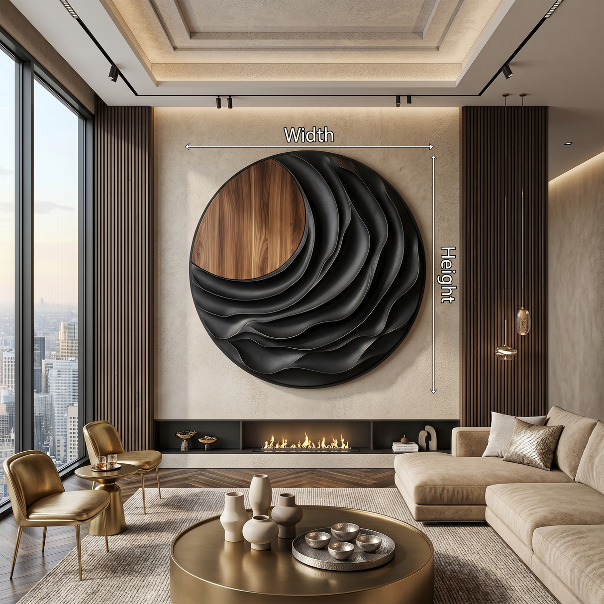 Modern Sculptural Wall Art For Mountain Retreat Interior