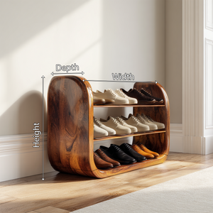 Japandi Vertical Shoe Storage Rack For Entryway Nook Placement