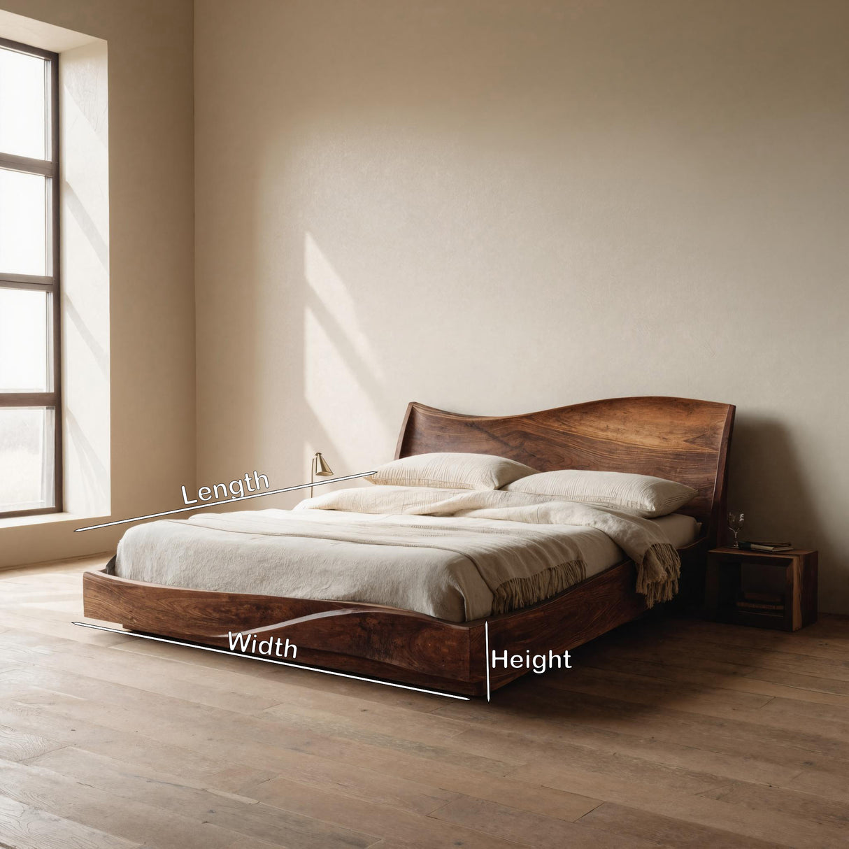 Modern Handcrafted Bed Frame For Bedroom Interiors
