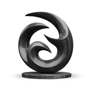 Farmhouse Abstract Wooden Sculpture For Living Room