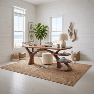 Modern Organic Form Study Desk Bedroom Workspace