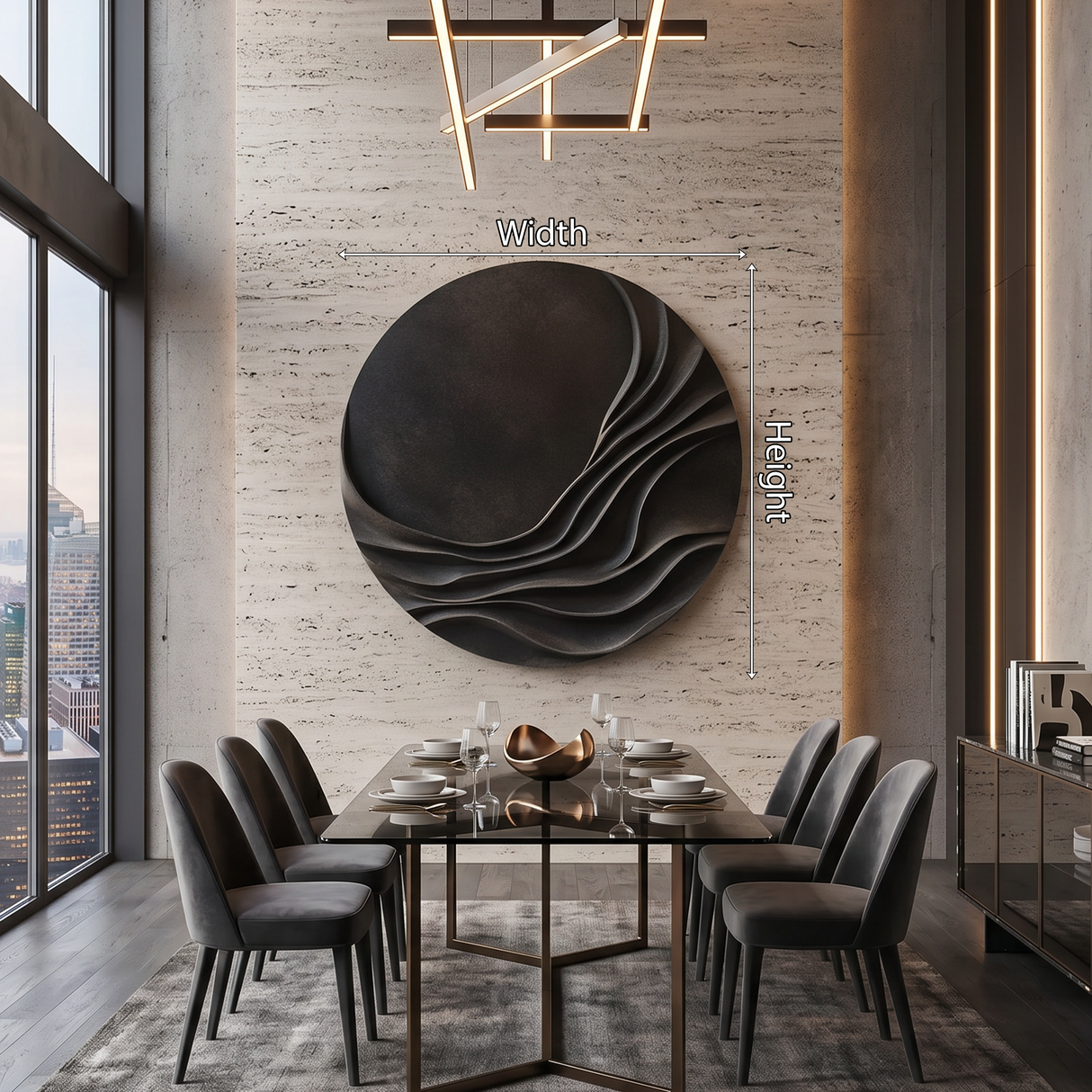 Minimalist Organic Wall Sculpture For Entry Hall Interior