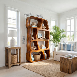 Scandinavian Artistic Bookshelf Display Organizer For Bedroom Space