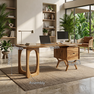 Organic Live Edge Executive Desk Modern Office