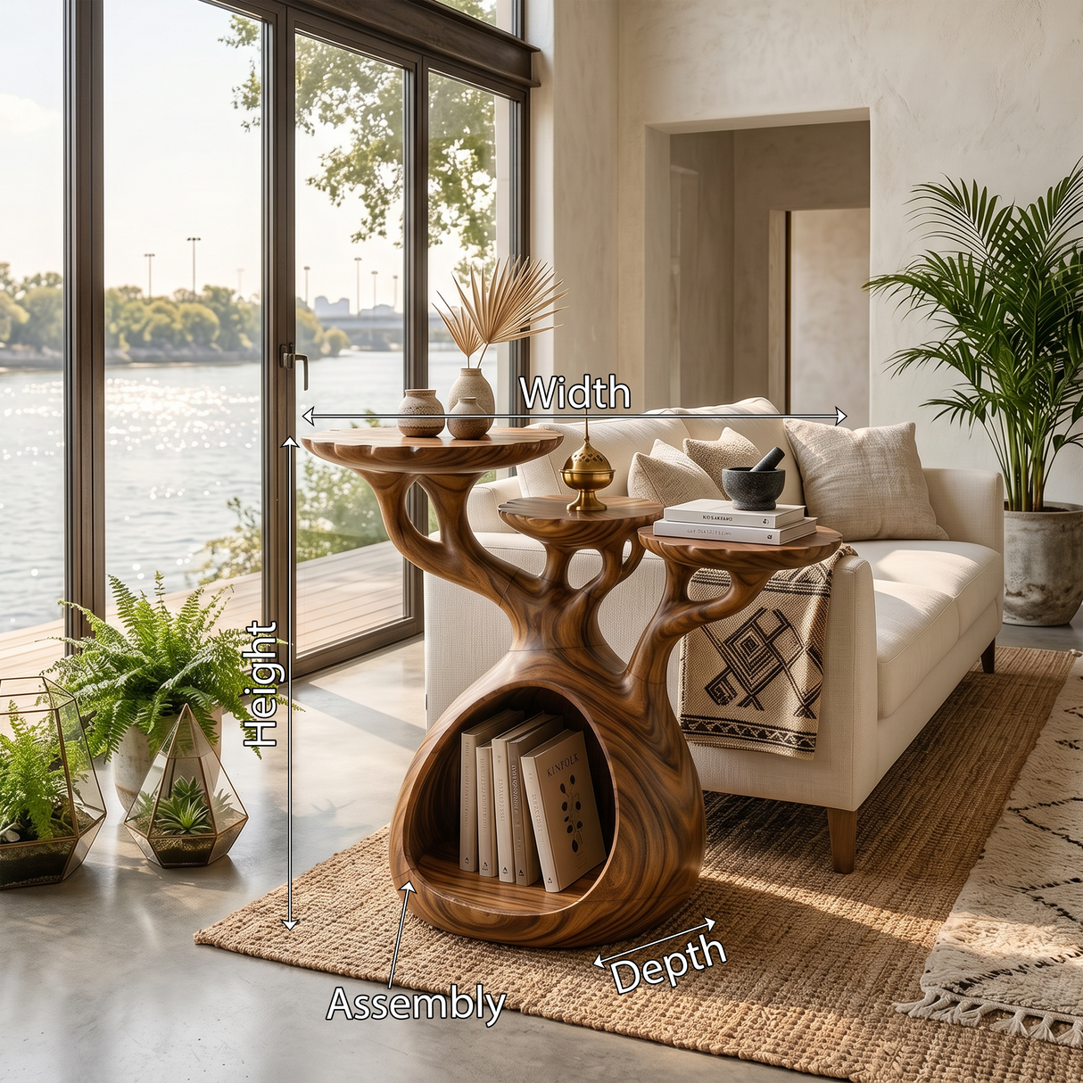 Japandi Multi Level Side Table Lakeside Living Room