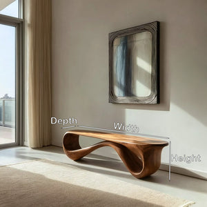Contemporary Natural Wood Bench For Home Entry Decor