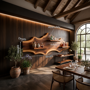Modern Wall Mounted Wine Rack Shelf For Dining Room